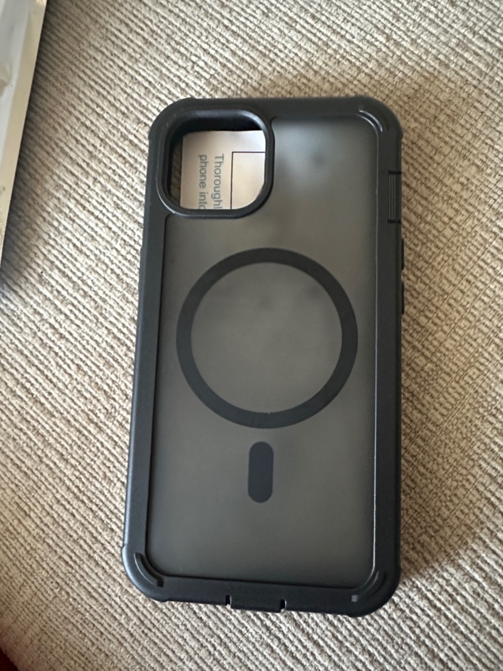 Black MagSafe-Compatible Rugged iPhone 15 pro Phone Case
